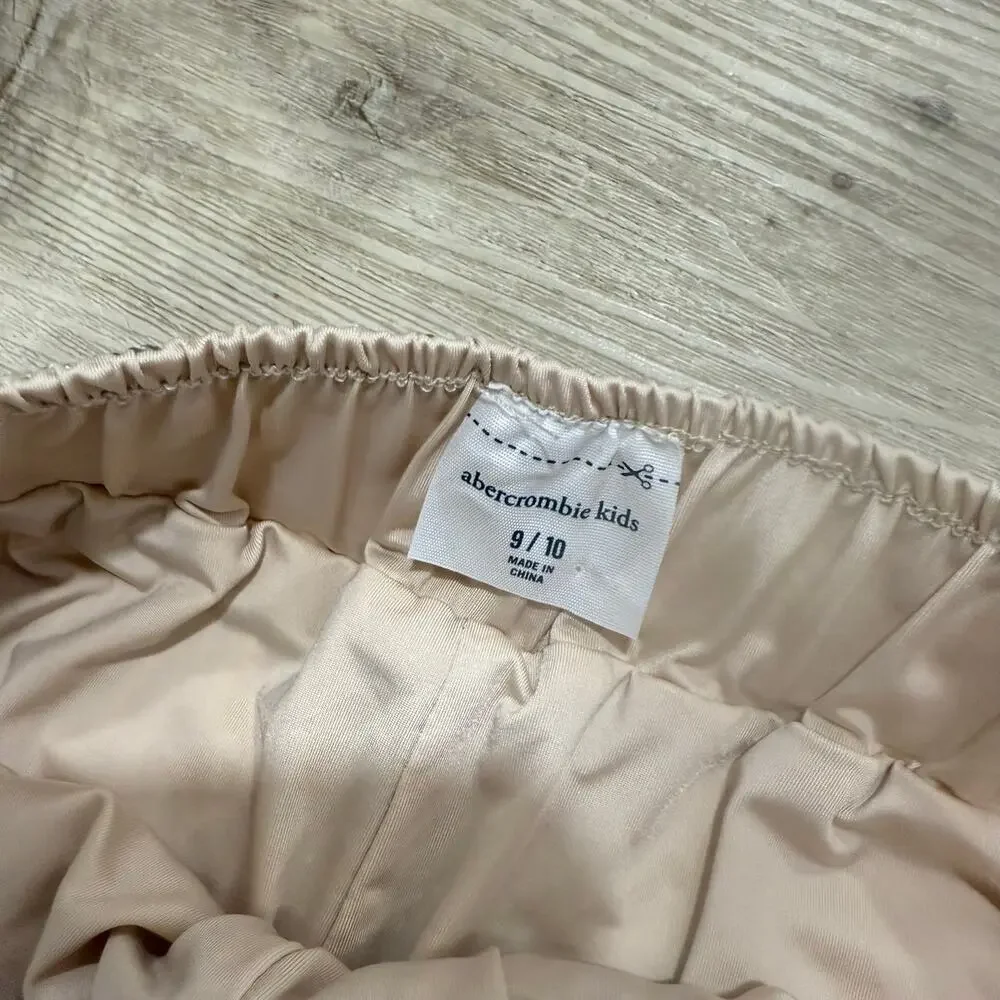 Abercrombie Kids Girls Gold Sequin Pants Wide Leg Party Holiday Occasion 9/10